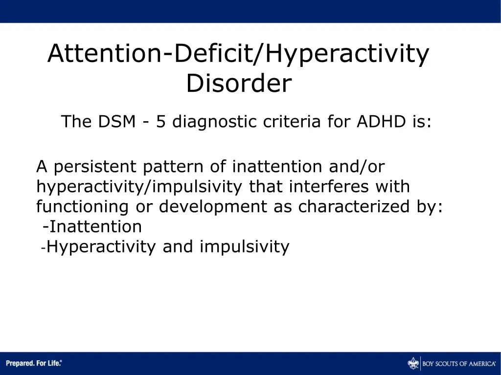 attention deficit hyperactivity disorder