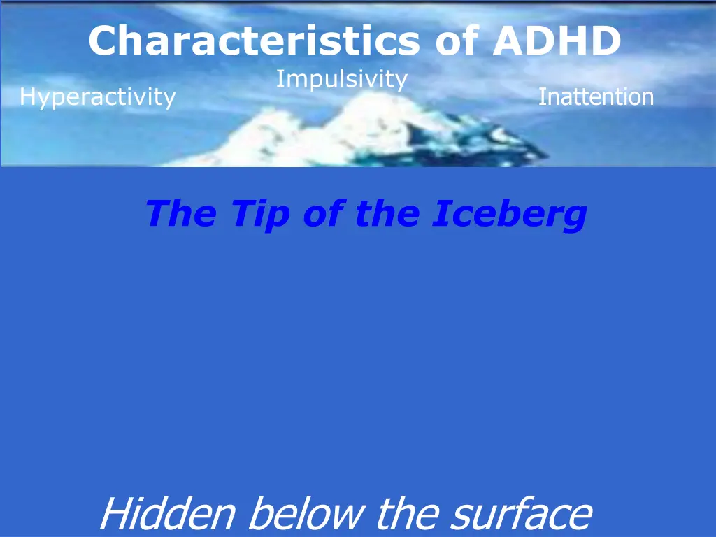 characteristics of adhd