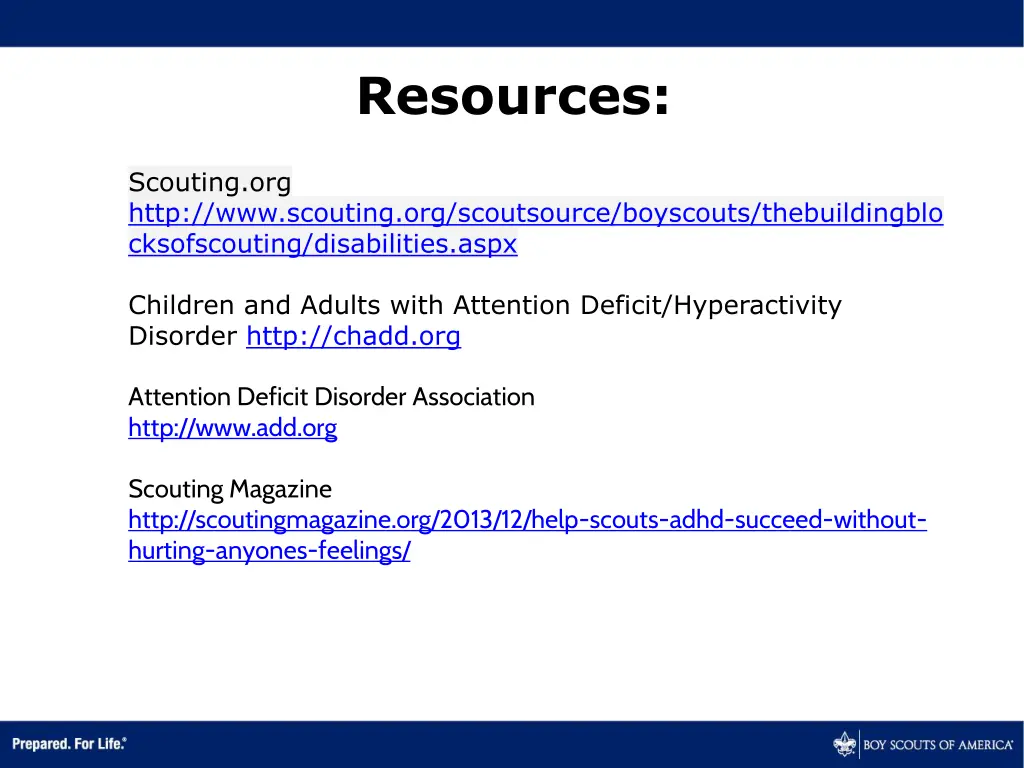 resources