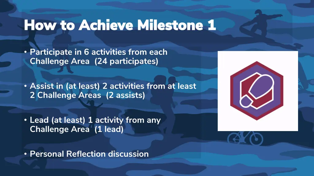 how to achieve milestone 1 how to achieve