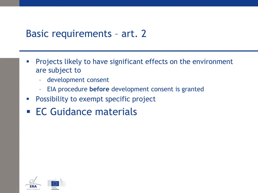 basic requirements art 2