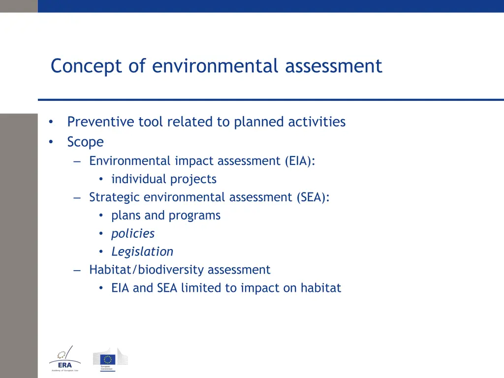 concept of environmental assessment