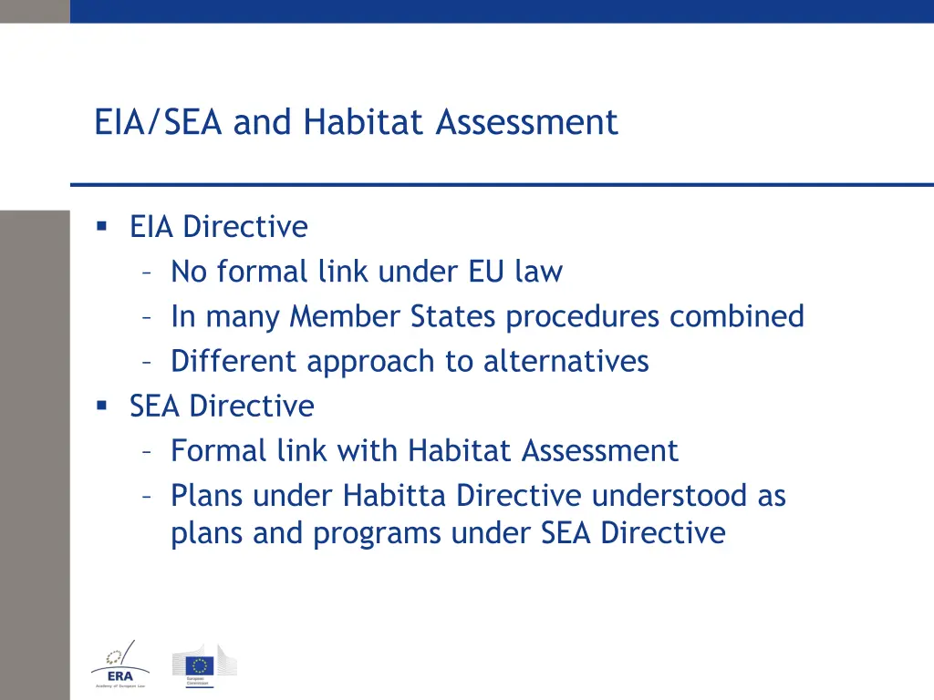 eia sea and habitat assessment