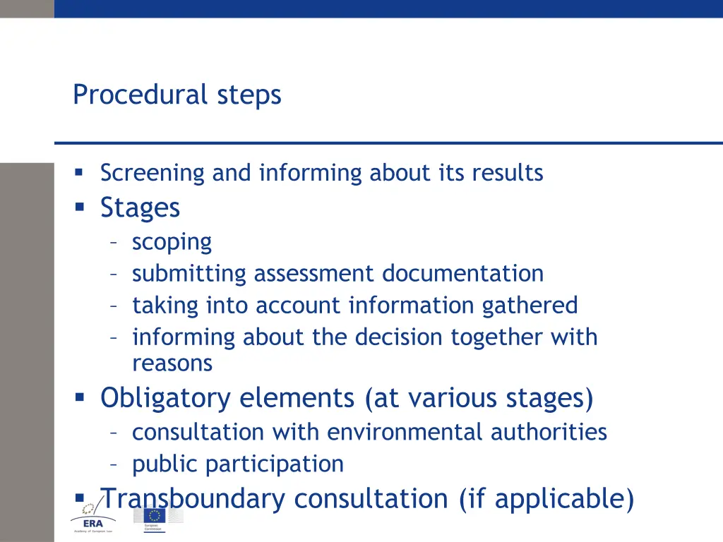 procedural steps