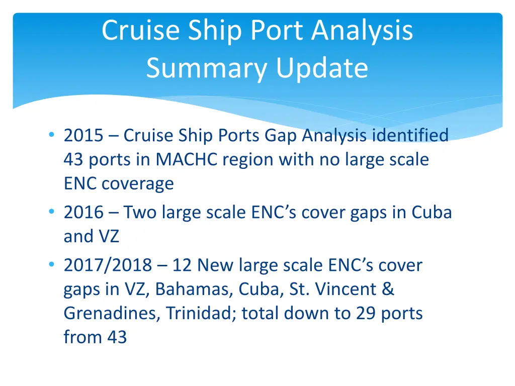 cruise ship port analysis summary update