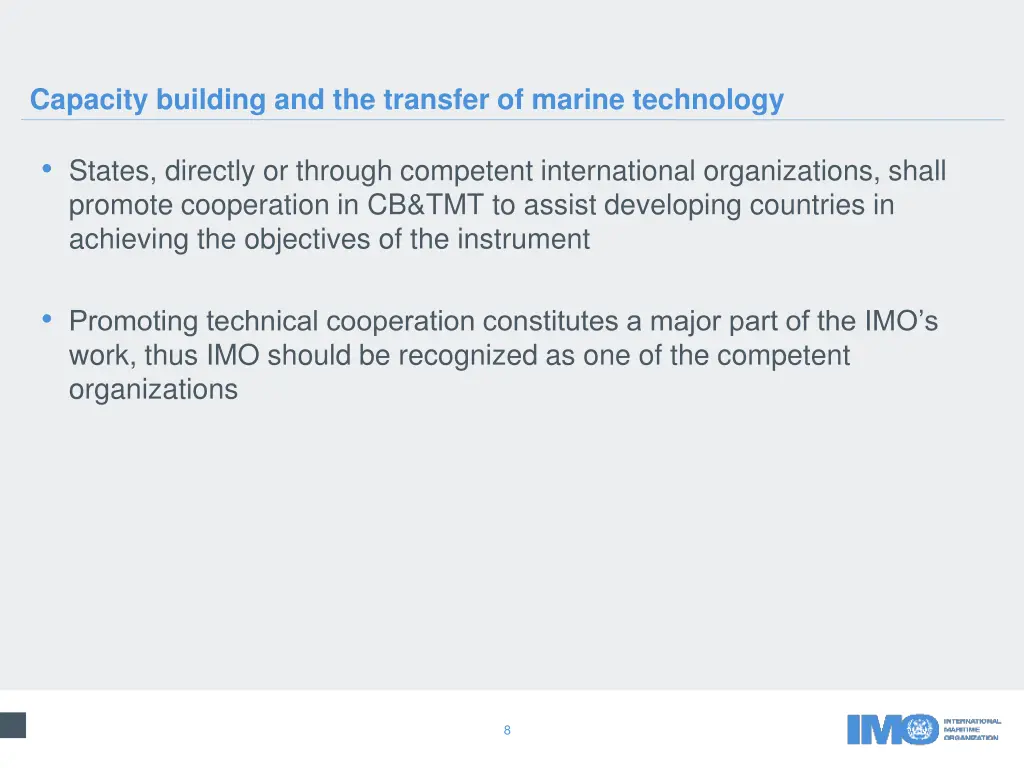 capacity building and the transfer of marine