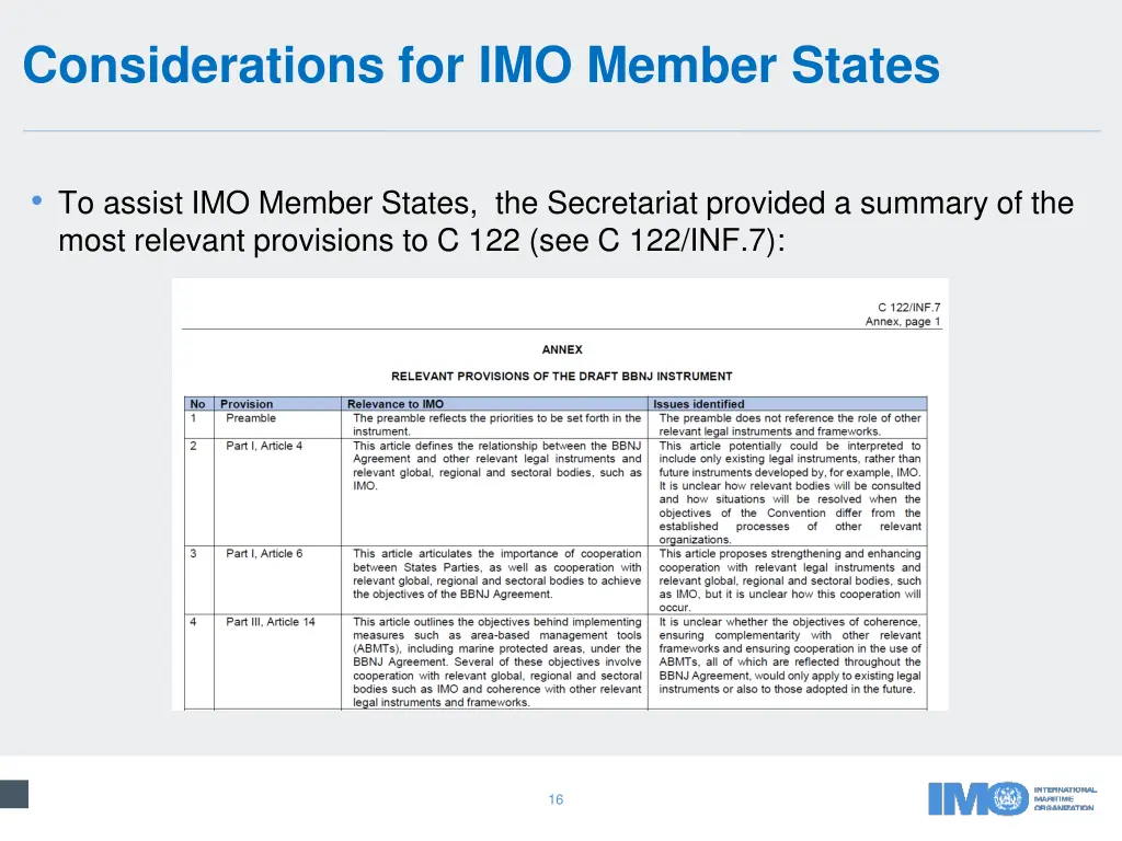 considerations for imo member states 1