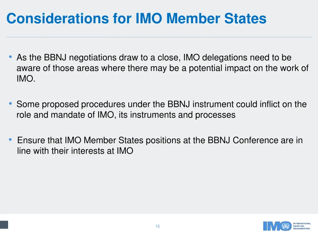 considerations for imo member states