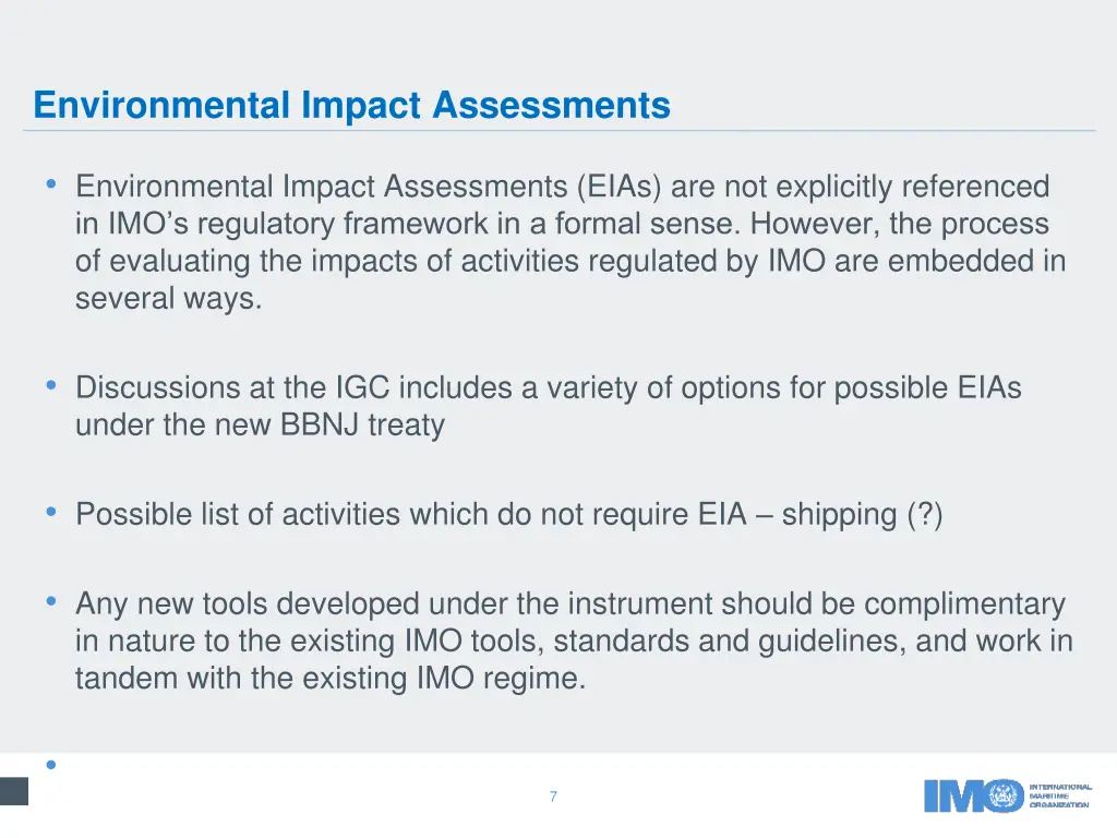 environmental impact assessments