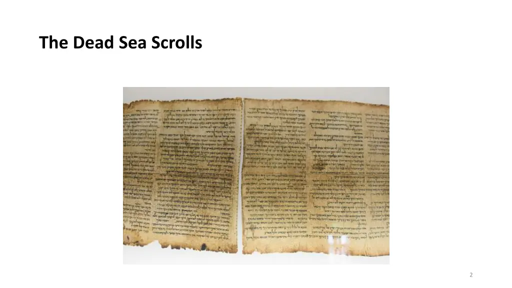 the dead sea scrolls