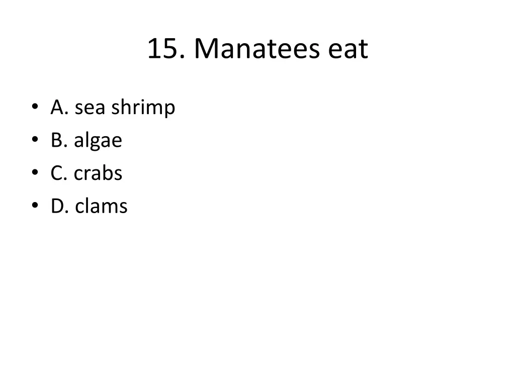 15 manatees eat