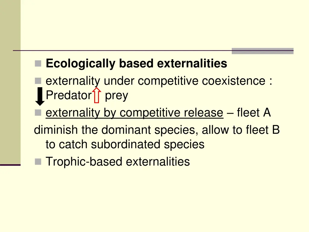 ecologically based externalities externality