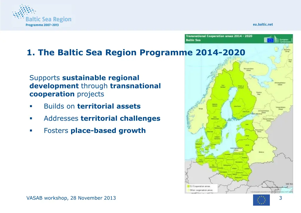 1 the baltic sea region programme 2014 2020