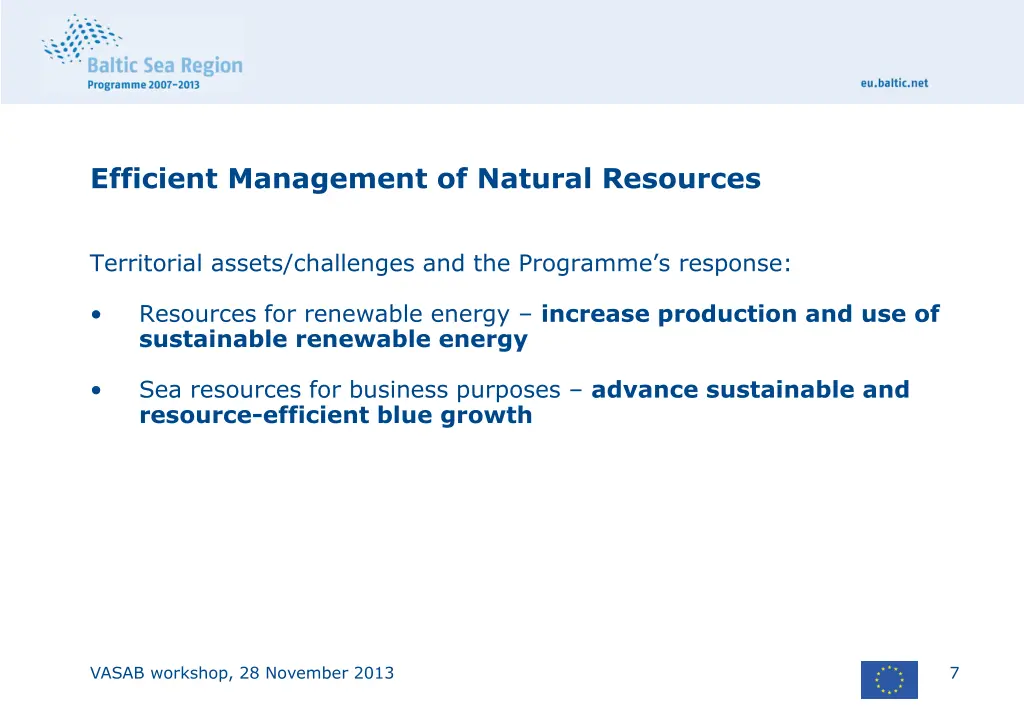 efficient management of natural resources