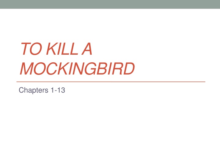 to kill a mockingbird