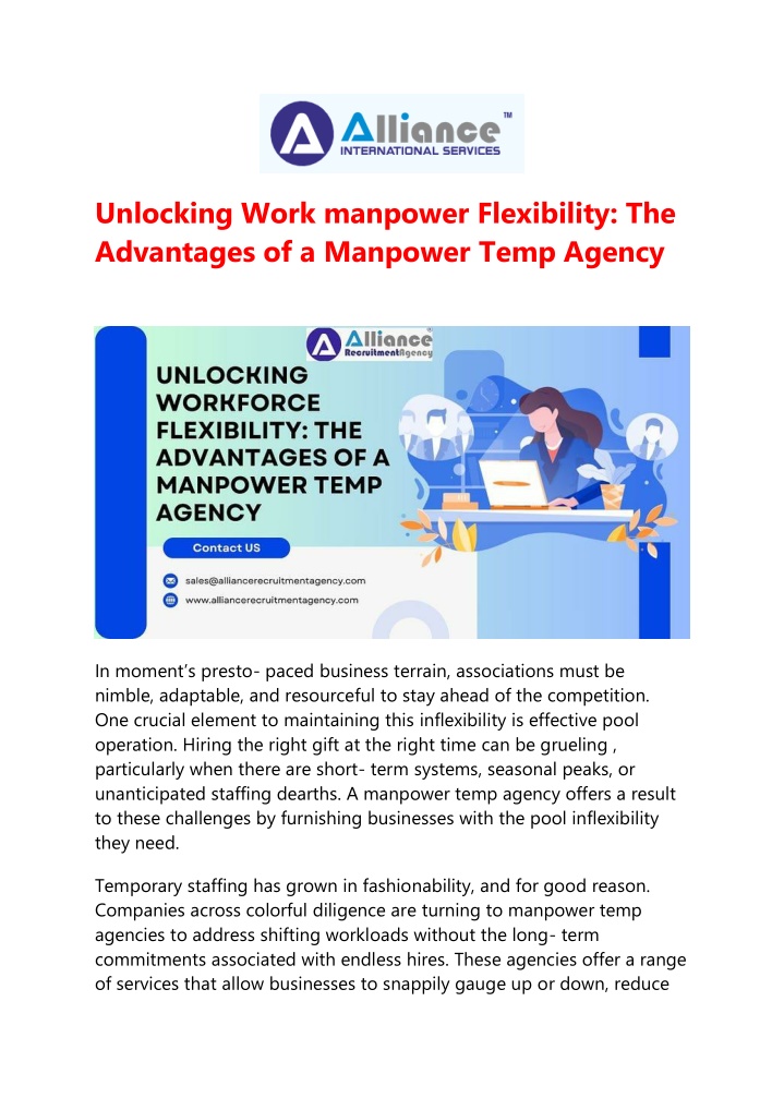 unlocking work manpower flexibility