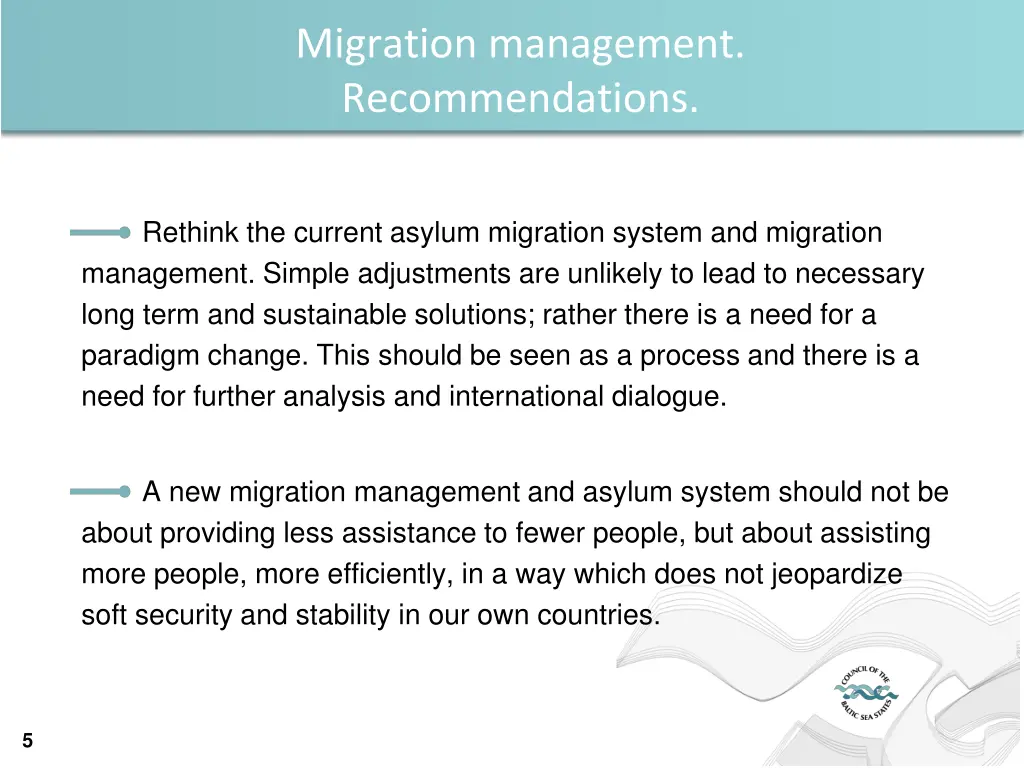 migration management recommendations