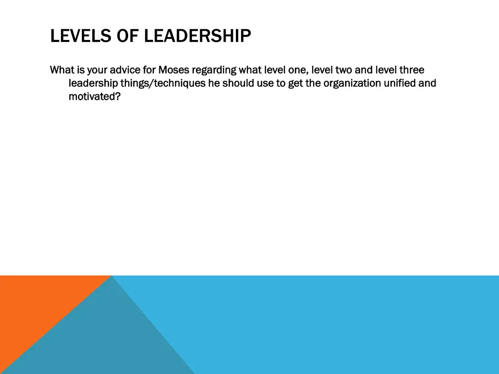 levels of leadership