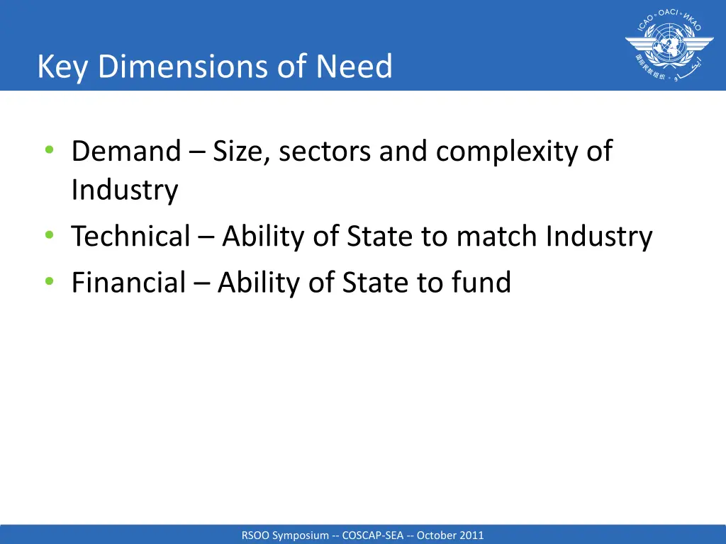 key dimensions of need