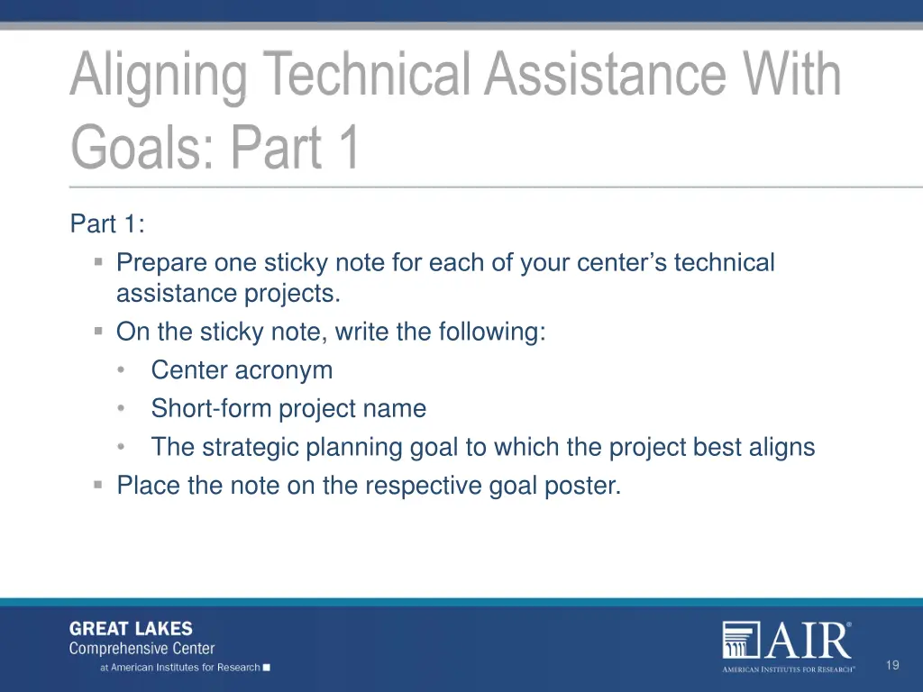 aligning technical assistance with goals part 1