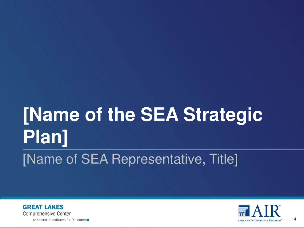 name of the sea strategic plan name