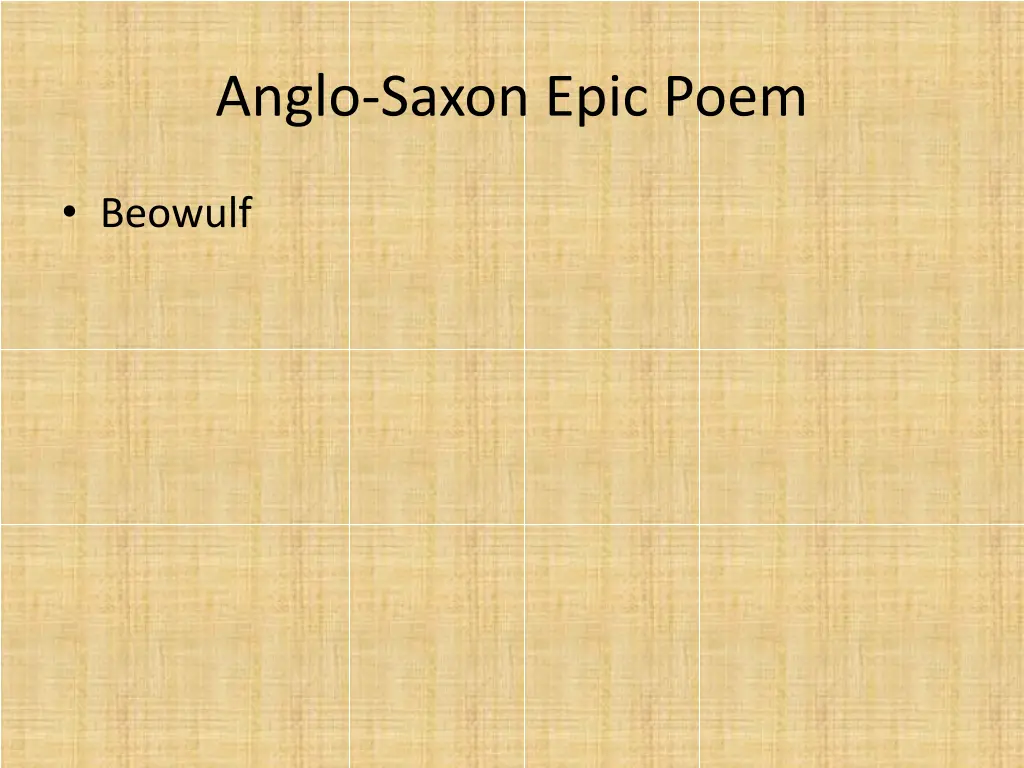 anglo saxon epic poem