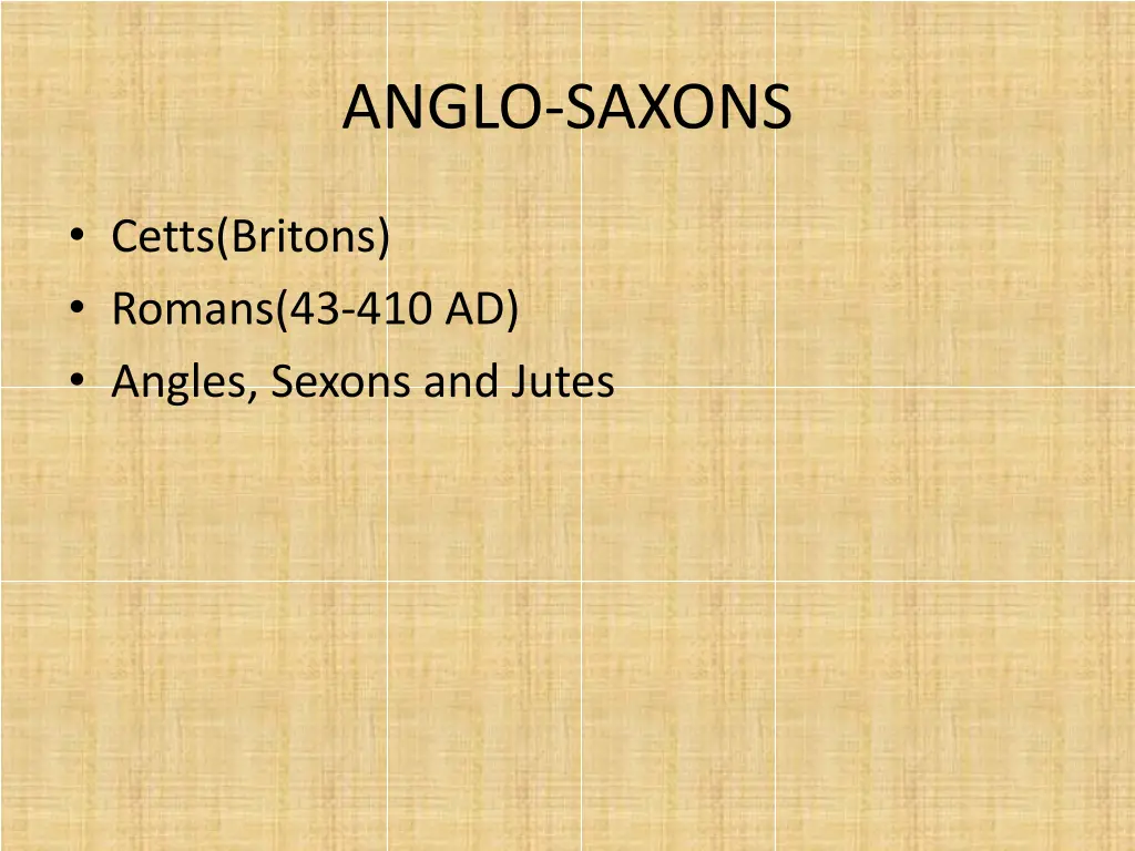 anglo saxons