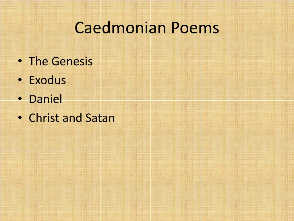 caedmonian poems