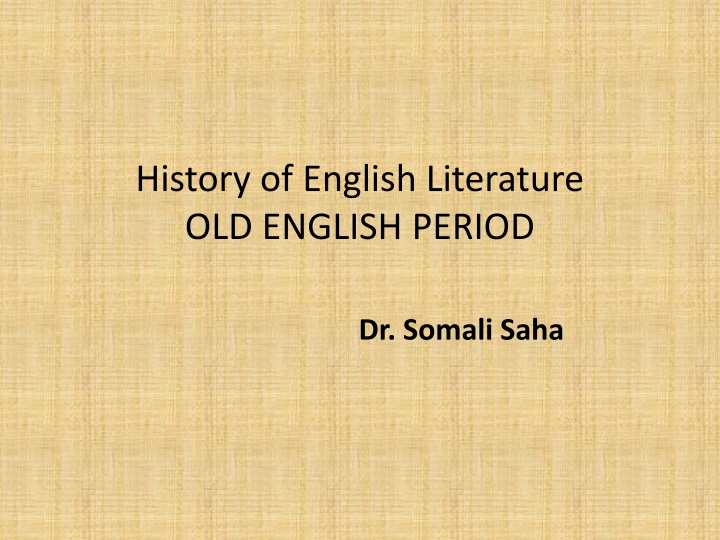 history of english literature old english period