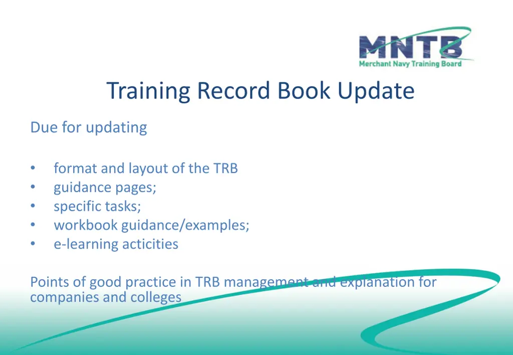 training record book update