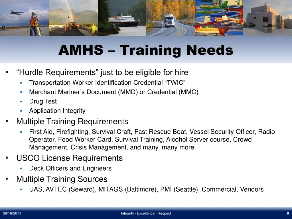 amhs training needs