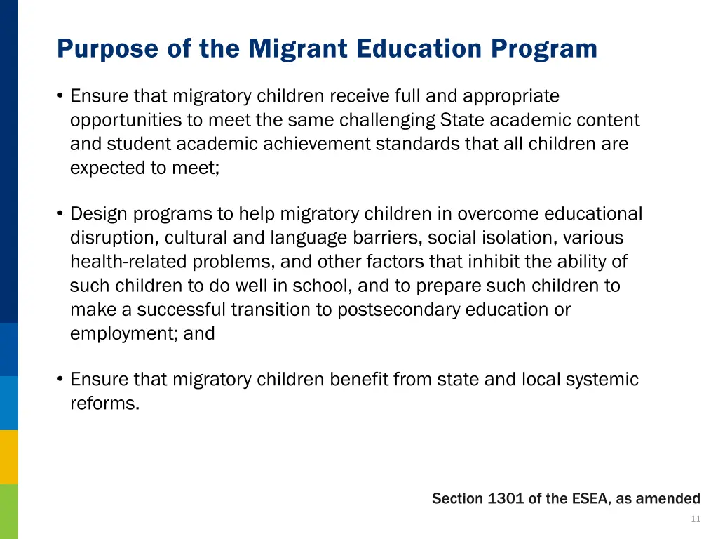 purpose of the migrant education program 1