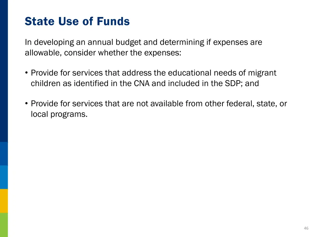 state use of funds 2