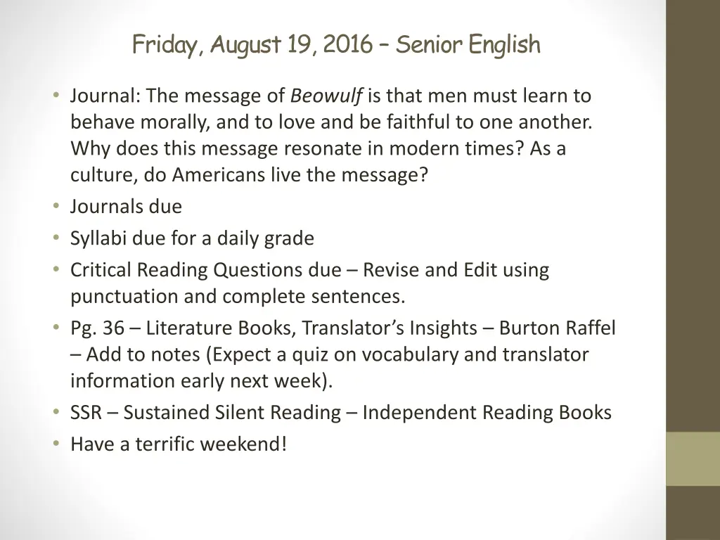 friday august 19 2016 senior english