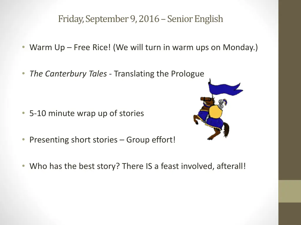 friday september 9 2016 senior english