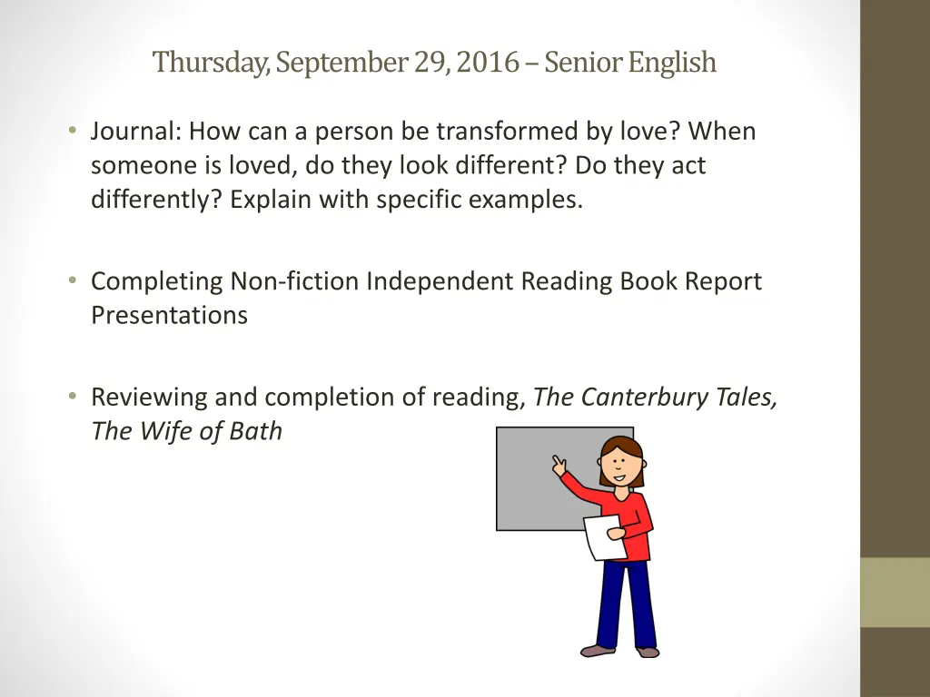 thursday september 29 2016 senior english