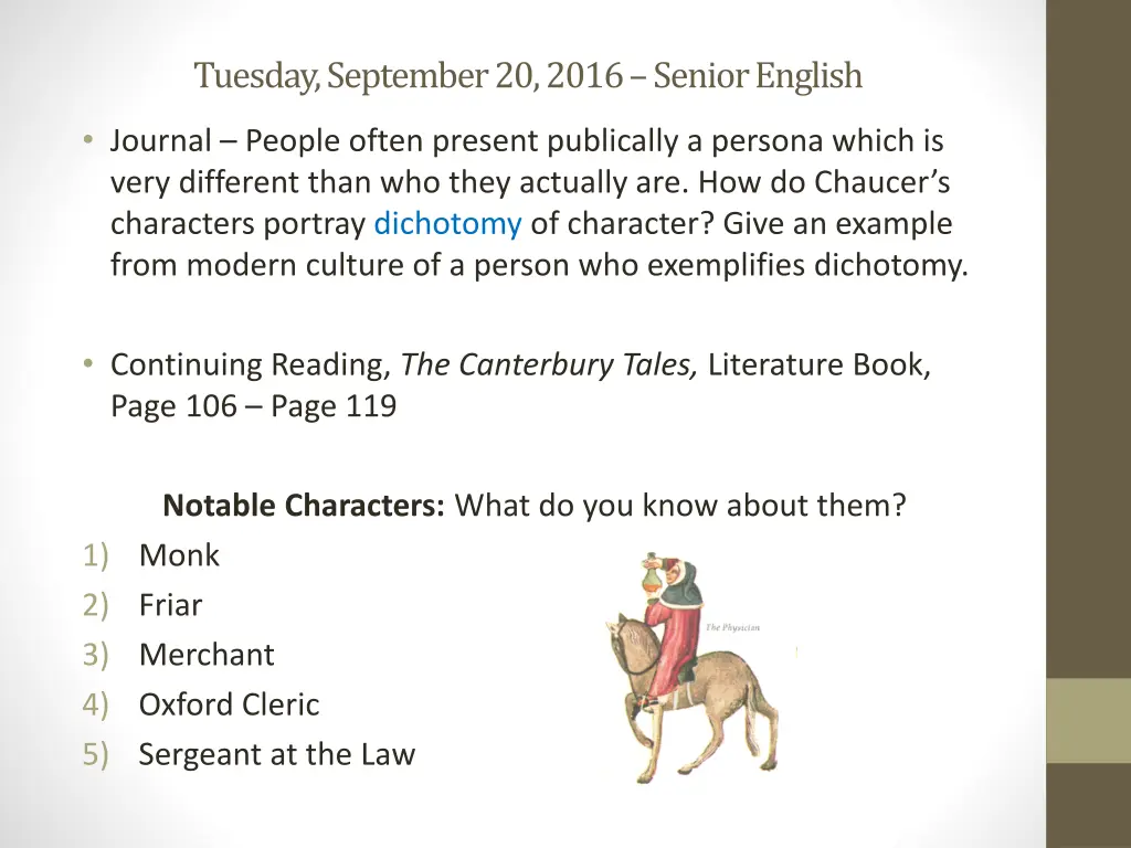 tuesday september 20 2016 senior english