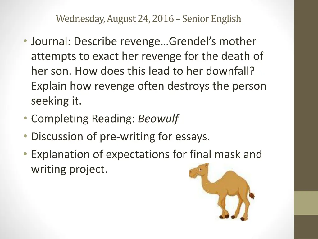 wednesday august 24 2016 senior english