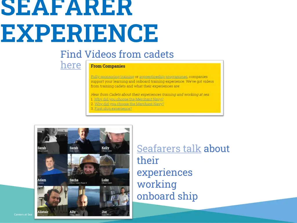 seafarer experience find videos from cadets here