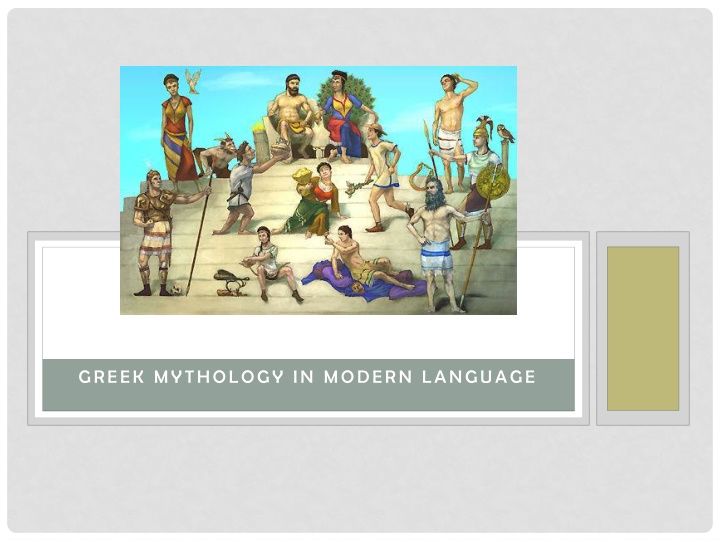 greek mythology in modern language