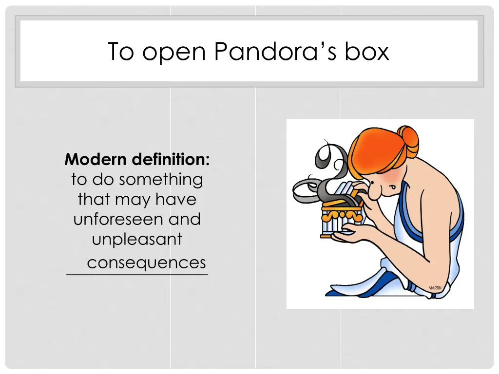 to open pandora s box 1