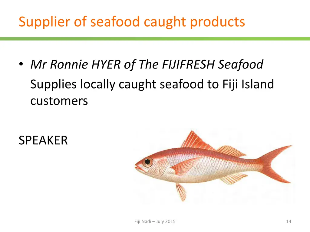 supplier of seafood caught products