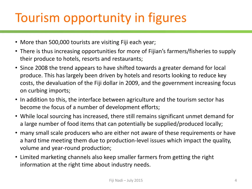 tourism opportunity in figures