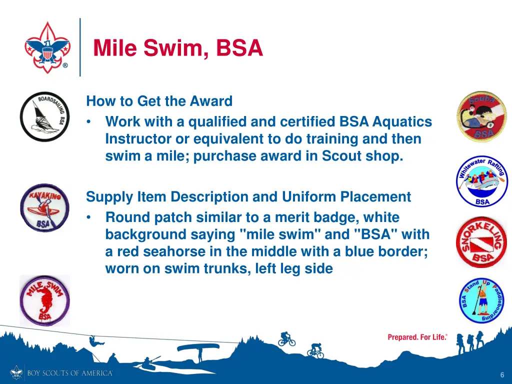 mile swim bsa 1