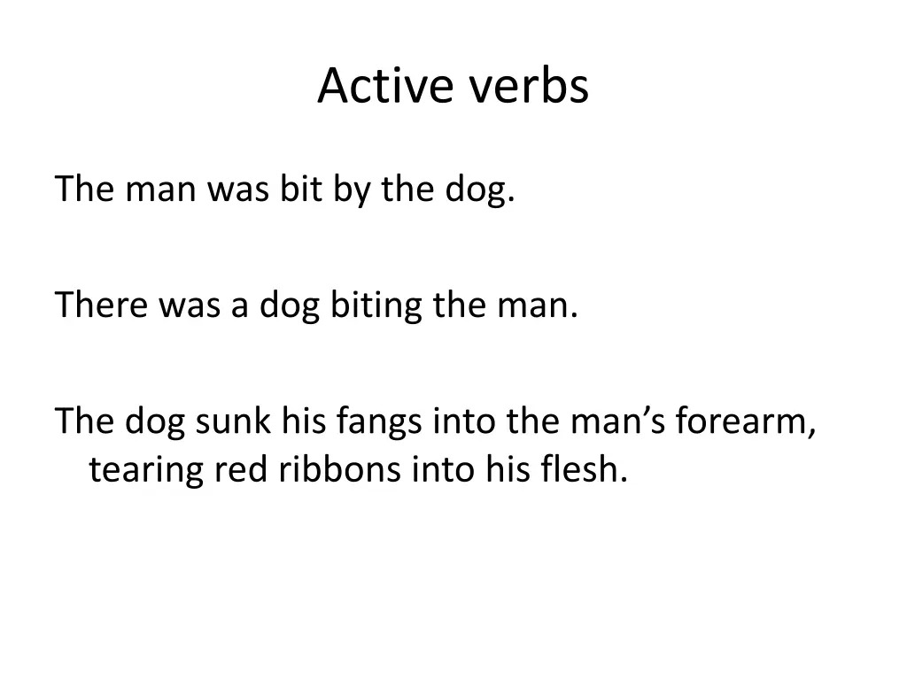 active verbs