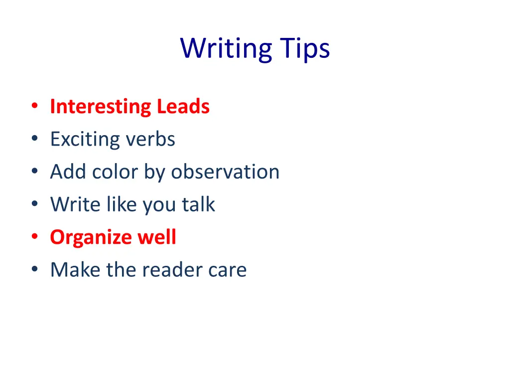 writing tips