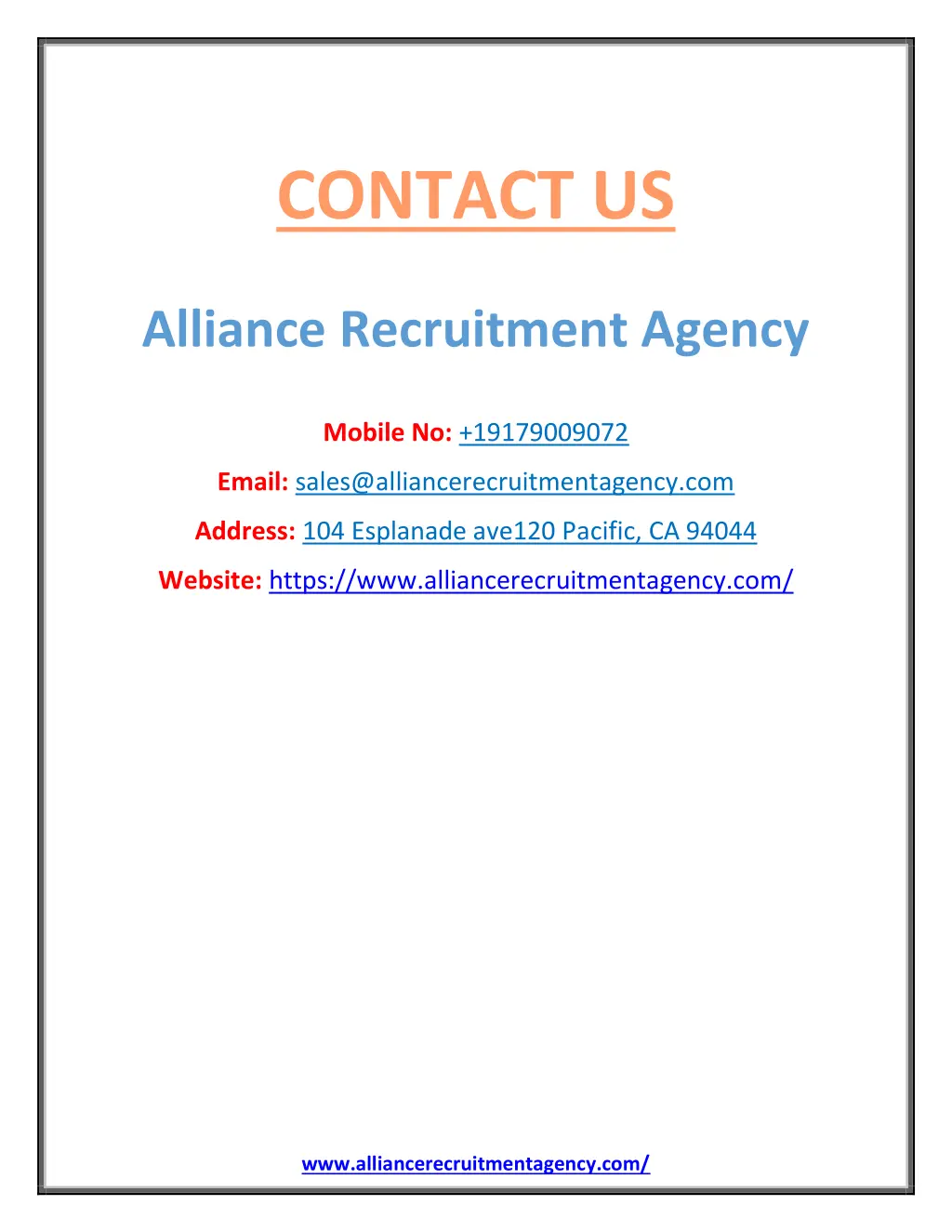 contact us