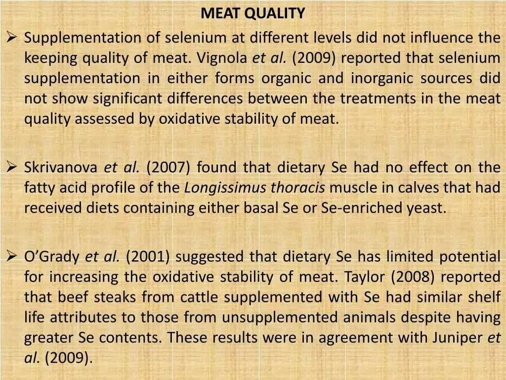 meat quality