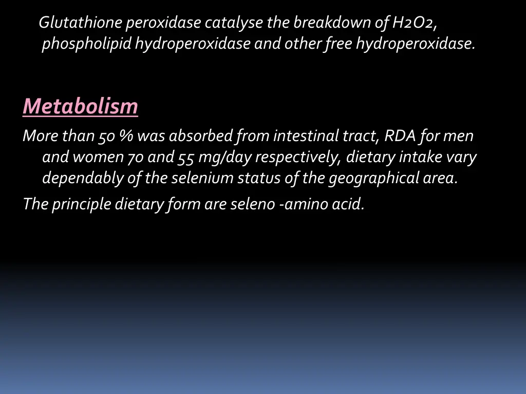 glutathione peroxidase catalyse the breakdown