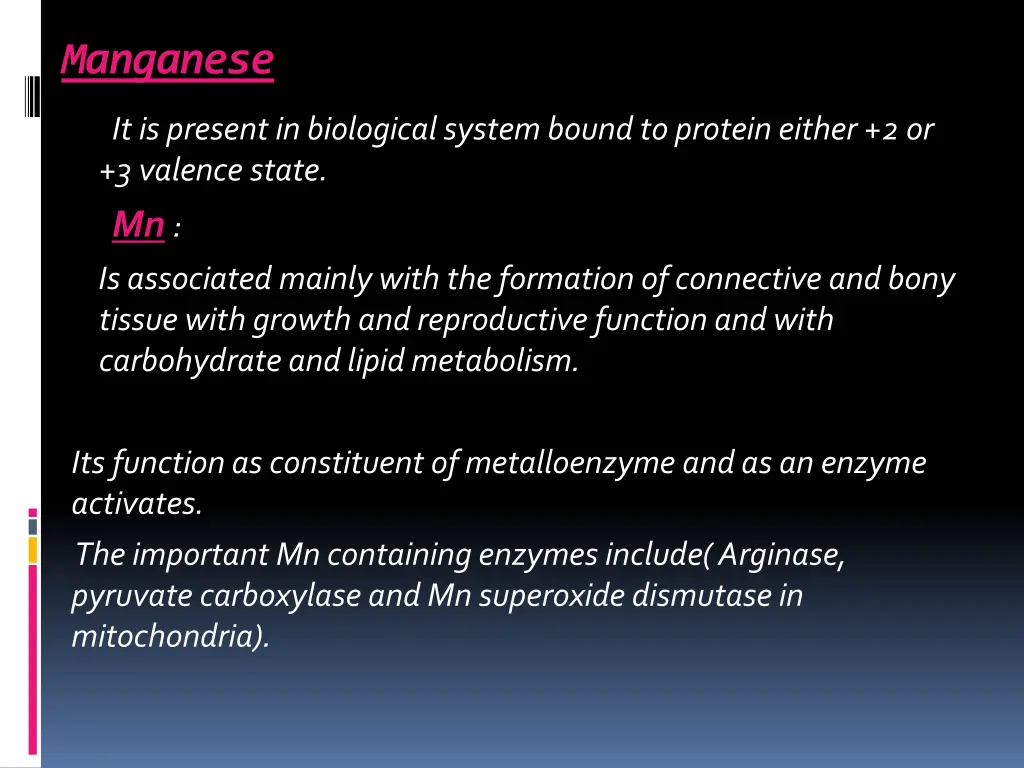 manganese